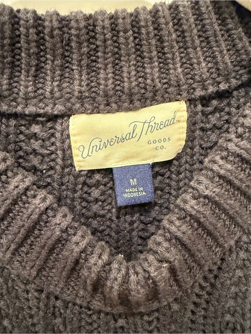 Universal Thread Gray Ribbed Crewneck Sweater - Picture 3 of 3